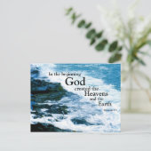Christliche Postkarte, Gott erschaffen, Ozean, rel Postkarte (Stehend Vorderseite)