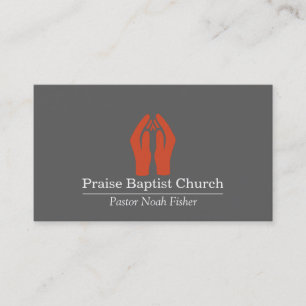 Christliche Praying Hands Pastor Christianity Card Visitenkarte