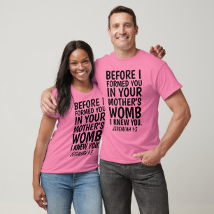CHRISTLICHE PRO-LIFE-T - Shirt, Jeremiah 1:5 T-Shirt