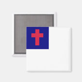 Christliche Qualitätsflagge Magnet (Vorderseite/Rückseite)