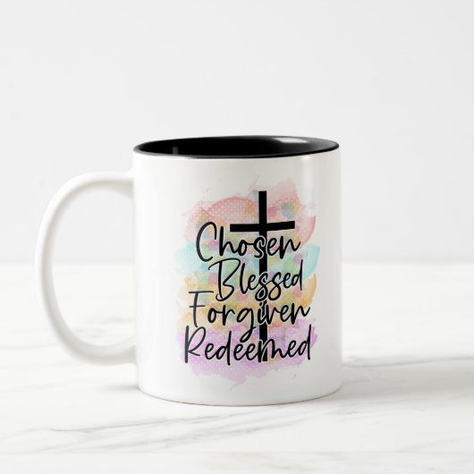 CHRISTLICHE QUOTE ZWEIFARBIGE TASSE (Links)