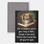 Christliche Ratschläge Spaß Wise Dog Life Magnet (Vorderseite/Rückseite)
