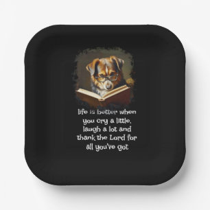 Christliche Ratschläge Spaß Wise Dog Life Pappteller