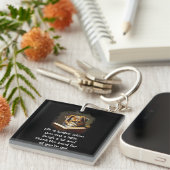 Christliche Ratschläge Spaß Wise Dog Life Schlüsselanhänger (Vorderseite rechts)