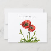 Christliche Red Poppies zwei sind besser Hochzeit RSVP Karte (Vorderseite)