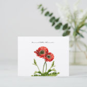 Christliche Red Poppies zwei sind besser Hochzeit RSVP Karte (Stehend Vorderseite)