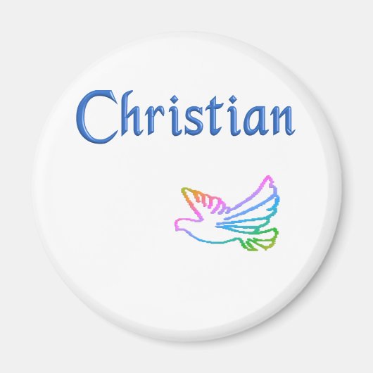 Christliche Regenbogenfohle Magnet (Vorne)
