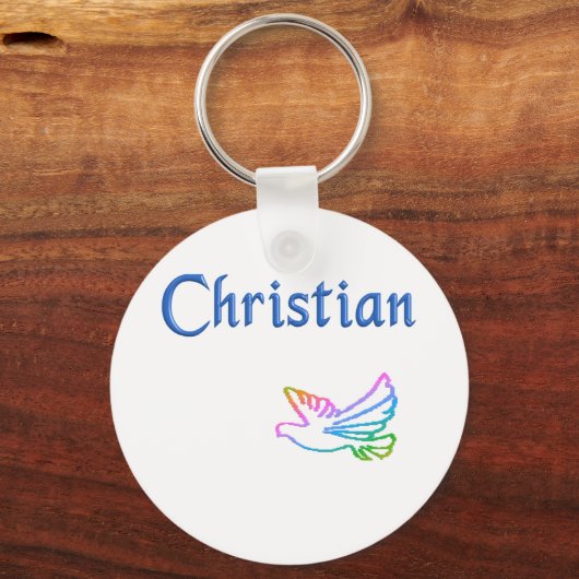 Christliche Regenbogenfohle Schlüsselanhänger (Vorderseite)