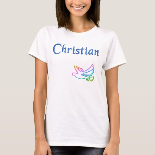 Christliche Regenbogenfohle T-Shirt (Vorderseite)