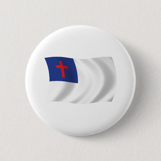 Christliche Religionsflagge Knopf Button (Vorderseite)