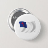 Christliche Religionsflagge Knopf Button (Vorne & Hinten)