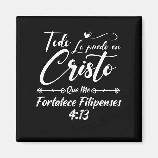 Christliche religiöse Bibelverse 4 13 Philippinen Magnet (Vorne)