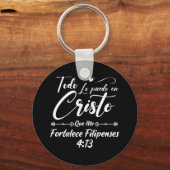Christliche religiöse Bibelverse 4 13 Philippinen Schlüsselanhänger (Vorderseite)