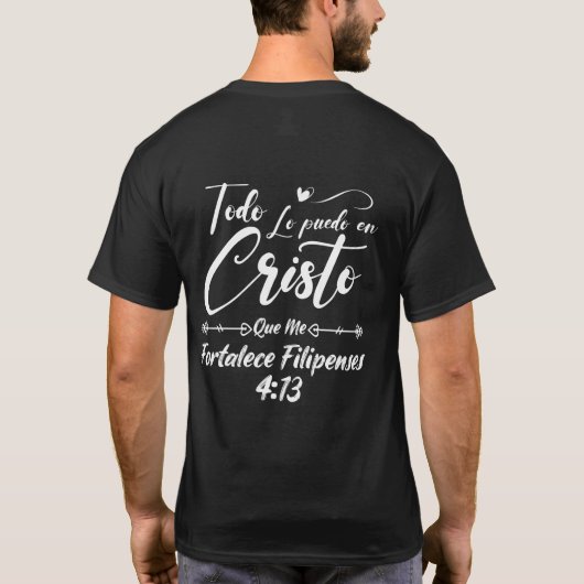Christliche religiöse Bibelverse 4 13 Philippinen T-Shirt (Rückseite)