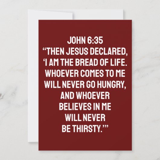 CHRISTLICHE RELIGIÖSE BIBLE VERSE QUOTEN EINLADUNG (Vorderseite)