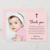 Christliche religiöse Christening Baptiskommunion Dankeskarte (Vorne/Hinten)