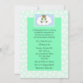 Christliche religiöse Kinderdusche Einladung Grün (Vorderseite)