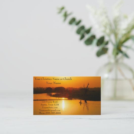 Christliche Religiöse Kirche Inspirationsgott Visitenkarte (Stehend Vorderseite)