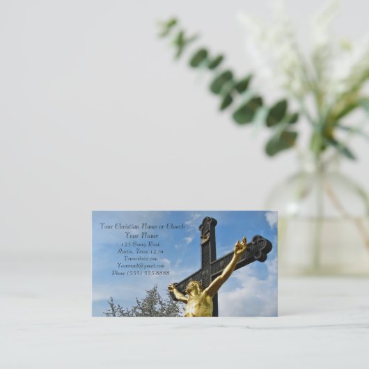 Christliche Religiöse Kirche Inspirationsgott Visitenkarte (Stehend Vorderseite)