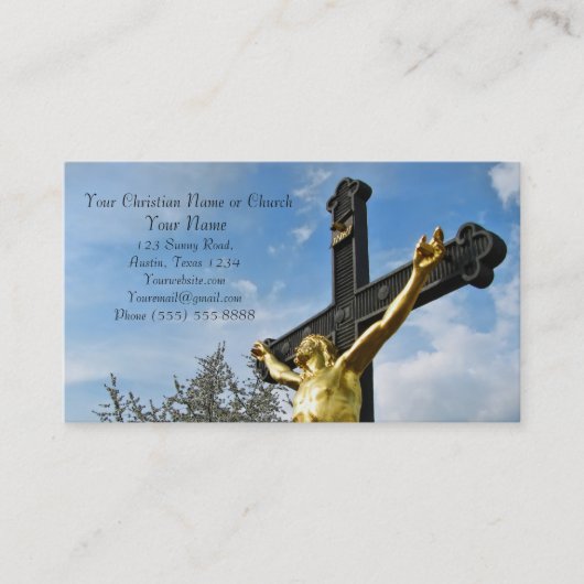 Christliche Religiöse Kirche Inspirationsgott Visitenkarte (Vorderseite)