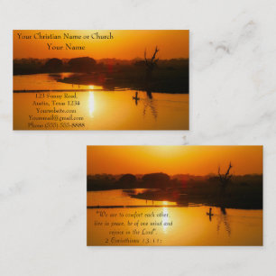 Christliche Religiöse Kirche Inspirierender Gott Visitenkarte