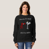 Christliche Religiöse Kirche Satan Gott Himmel ode Sweatshirt (Vorne ganz)