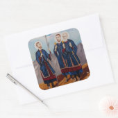 Christliche religiöse Kunstwerke Quadratischer Aufkleber (Umschlag)