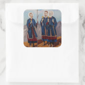 Christliche religiöse Kunstwerke Quadratischer Aufkleber (Tasche)