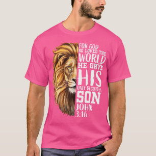 Christliche religiöse Männer Him Lion Judah Verse  T-Shirt