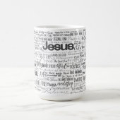 Christliche religiöse Namen Gottes Schwarz-weiß Kaffeetasse (Mittel)