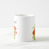 Christliche Religiöse Rote Pfoten Aquarellblume Kaffeetasse (Mittel)