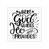 Christliche Religiosität, wo Gott führt Gummistempel (Prägung)