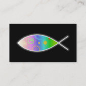 Christliche Retro Fische, Visitenkarte (Rückseite)
