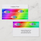 Christliche Retro Fische, Visitenkarte (Vorne/Hinten)