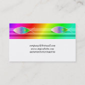 Christliche Retro Fische, Visitenkarte (Rückseite)