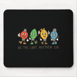 Christliche Retro-Weihnachtslicht sei das Licht Mousepad