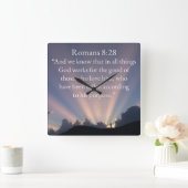 Christliche Römer 8:28 Bibelvers Wanduhr (Zuhause)