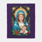 Christliche römisch-katholische Jungfrau Mary Weih Fleecedecke (Vorderseite)