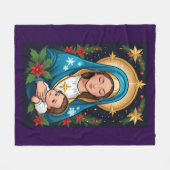 Christliche römisch-katholische Jungfrau Mary Weih Fleecedecke (Vorderseite (Horizontal))