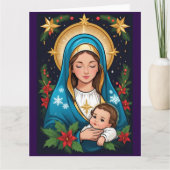 Christliche römisch-katholische Jungfrau Mary Weih Karte (Vorderseite)