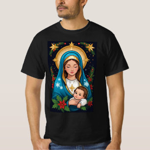Christliche römisch-katholische Jungfrau Mary Weih T-Shirt
