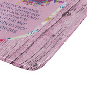 Christliche Rosa Blütenbibel Schneidebrett (Ecke)