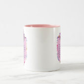 Christliche Rosa Blütenbibel Zweifarbige Tasse (Mittel)