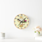 Christliche Rose Kreuzung Runde Wanduhr (Zuhause)