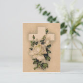 Christliche Rose Postkarte (Stehend Vorderseite)