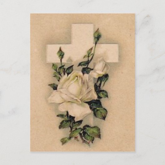 Christliche Rose Postkarte (Vorderseite)
