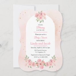 Christliche Rosen-Blumen-Baby-Mädchen-Shower-Einla Einladung