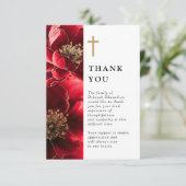 Christliche rote Feier zum Foto des Lebens Dankeskarte (Stehend Vorderseite)