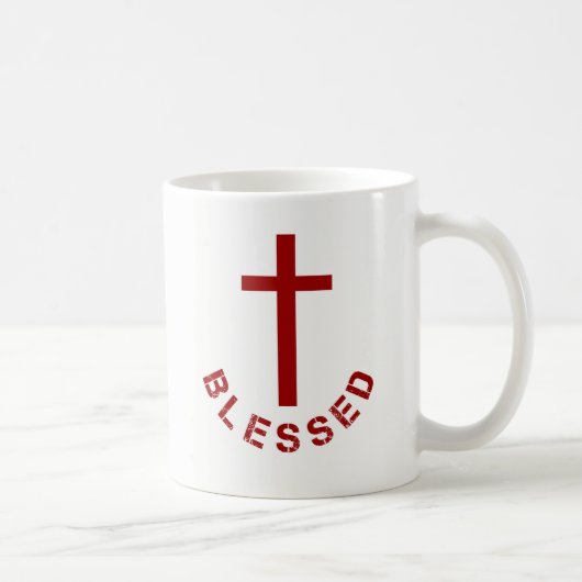Christliche Rotes Kreuz-Typografie Kaffeetasse (Rechts)