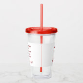 Christliche Rotkreuz-Typografie und Bibelverse Acryltrinkbecher (Rechts)